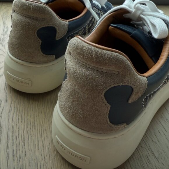 Tory Burch T Monogram Ladybug Sneakers Perfect Navy Blue 8.5 - Picture 7 of 12